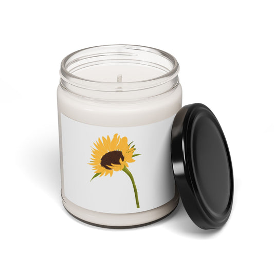 Sunflower Soy Candle — 9oz Scented Jar for Cozy Home, Relaxation & Gifts