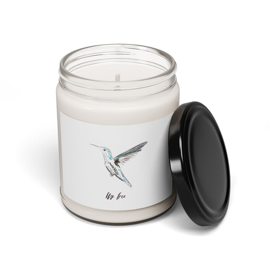 Hummingbird Illustration Candle | 9oz Scented Soy Candle