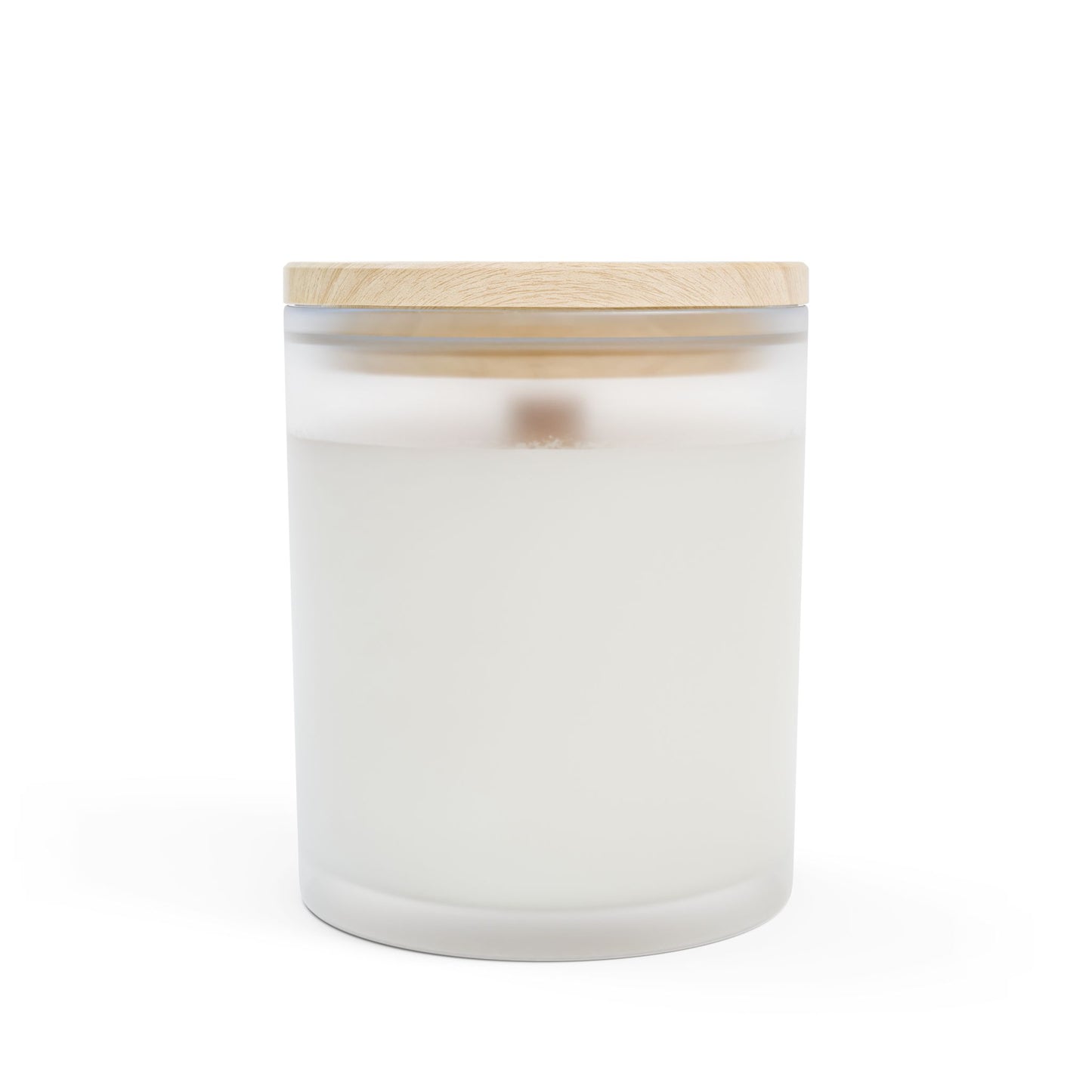 11oz Frosted Glass Candle — Morning Coffee Pour Over Design (“In the morning when I rise give me Jesus”)
