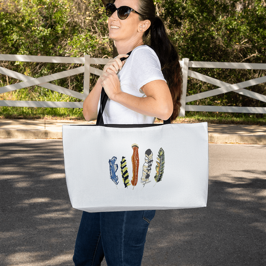 Feather Weekender Tote Bag