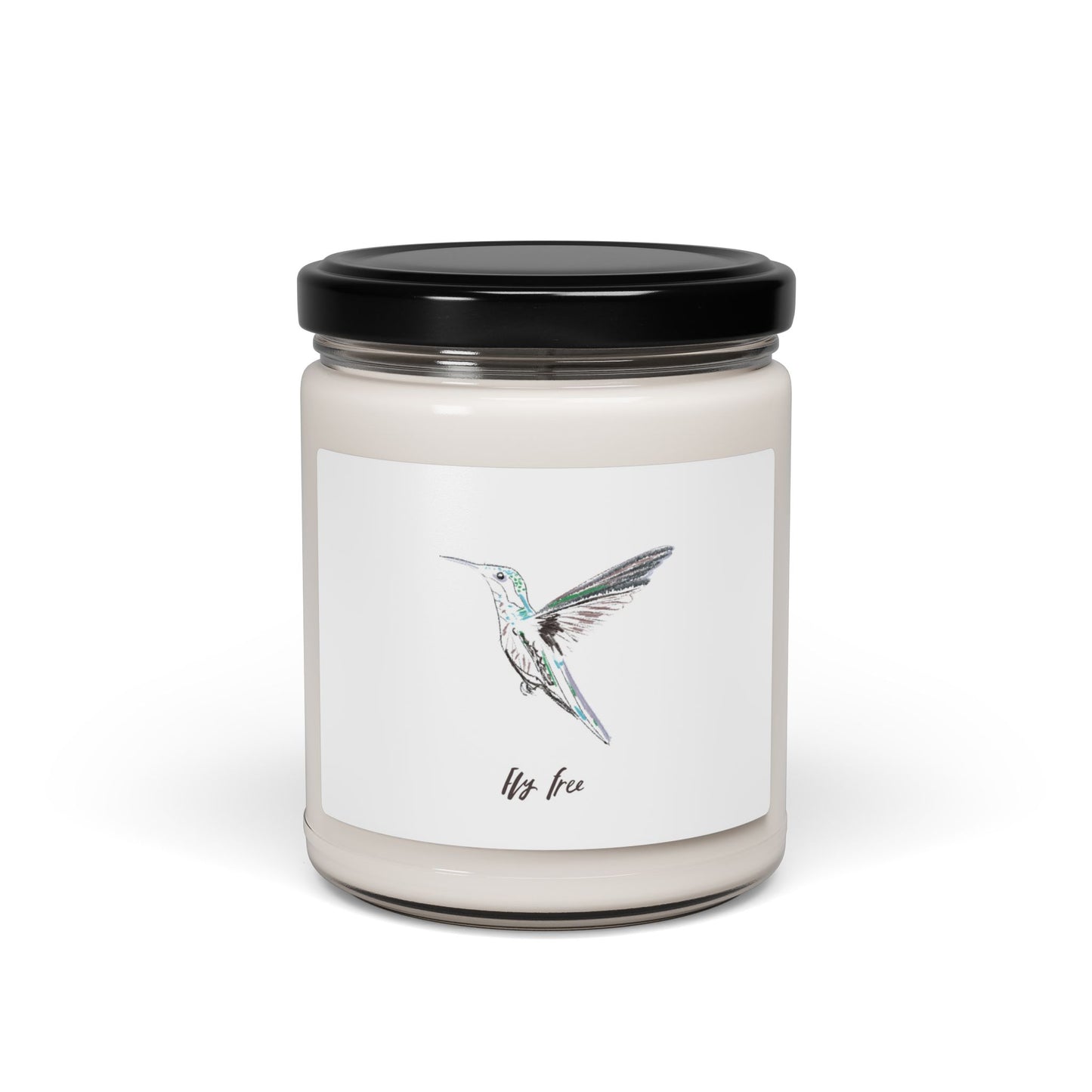 Hummingbird Illustration Candle | 9oz Scented Soy Candle