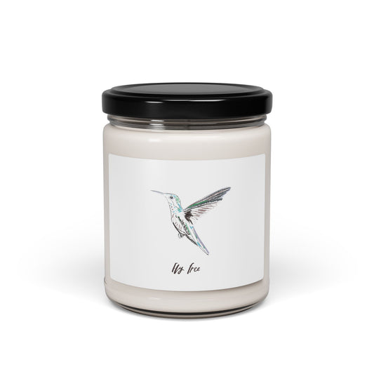 Hummingbird Illustration Candle | 9oz Scented Soy Candle