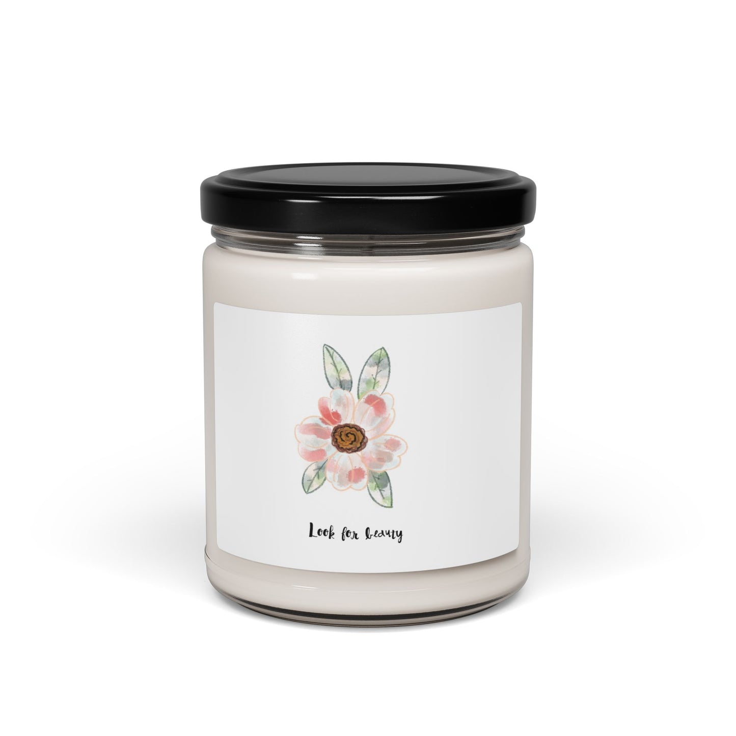 Floral Beauty Soy Candle — 'Look for Luxury' 9oz Scented Jar