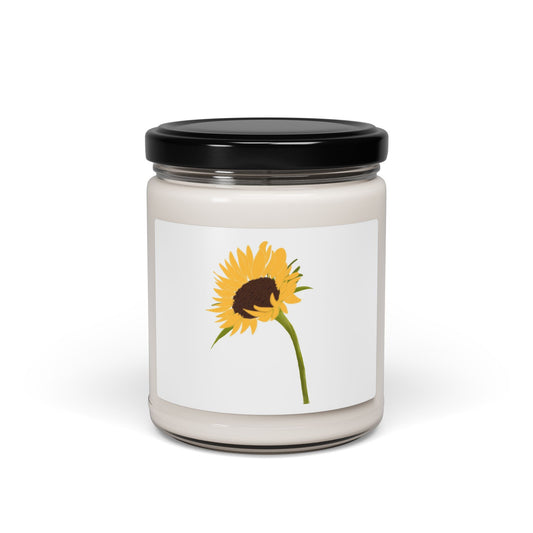 Sunflower Soy Candle — 9oz Scented Jar for Cozy Home, Relaxation & Gifts