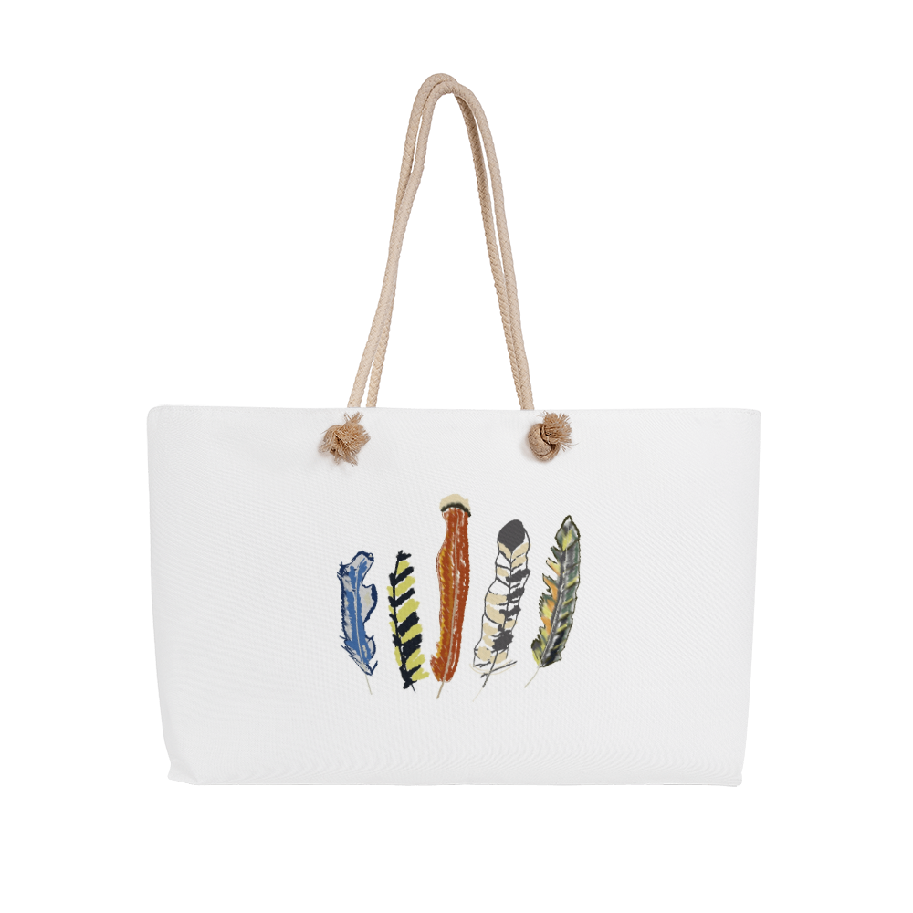 Feather Weekender Tote Bag