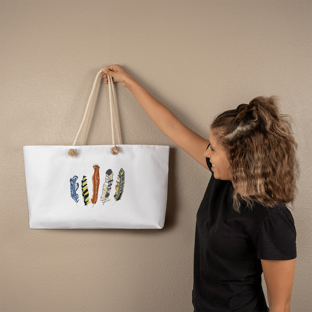 Feather Weekender Tote Bag