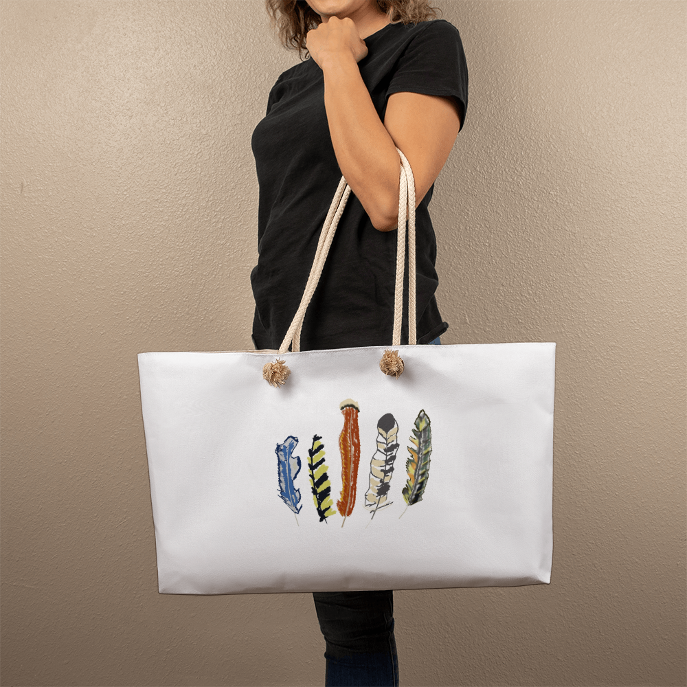 Feather Weekender Tote Bag