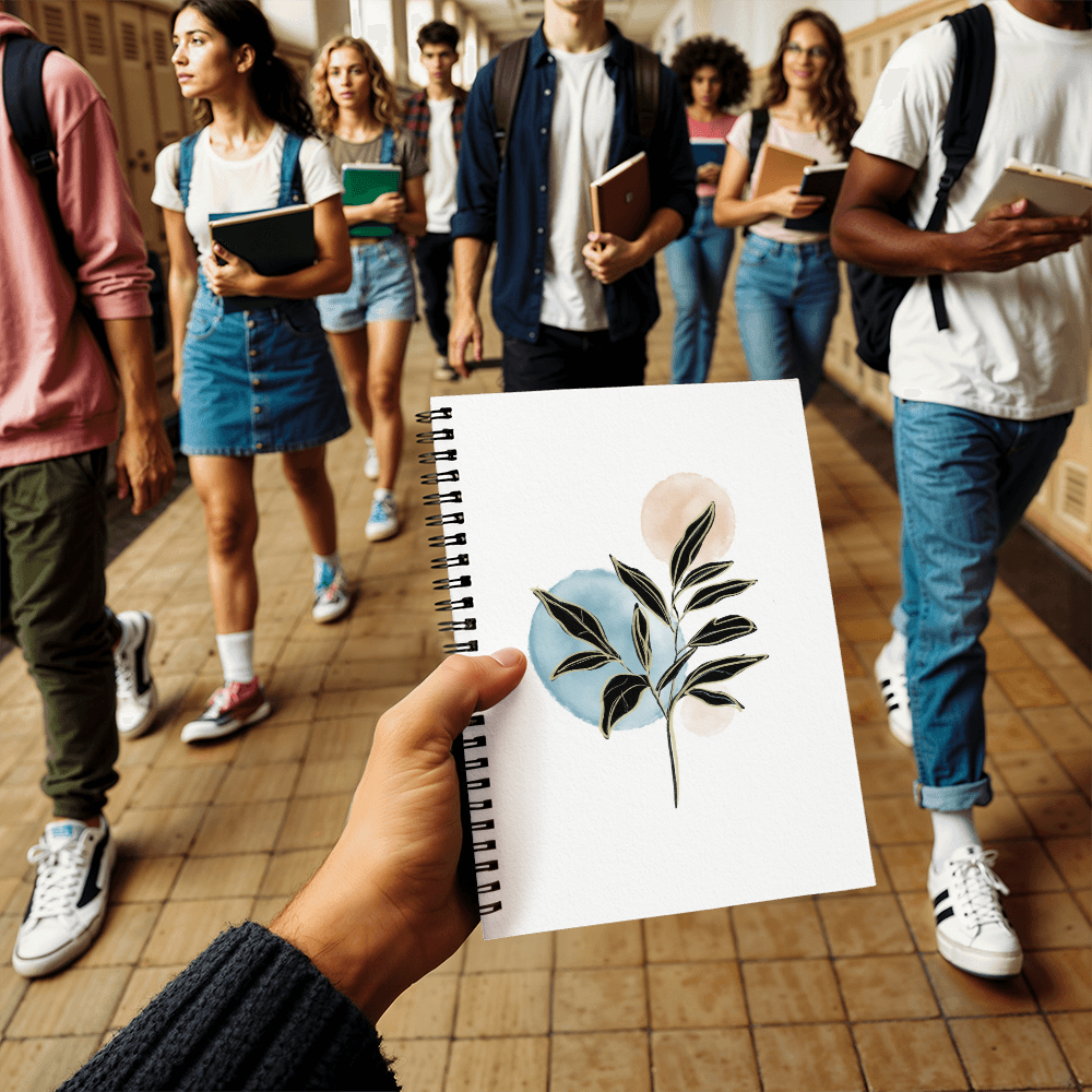 Pink and Blue Plant Journal